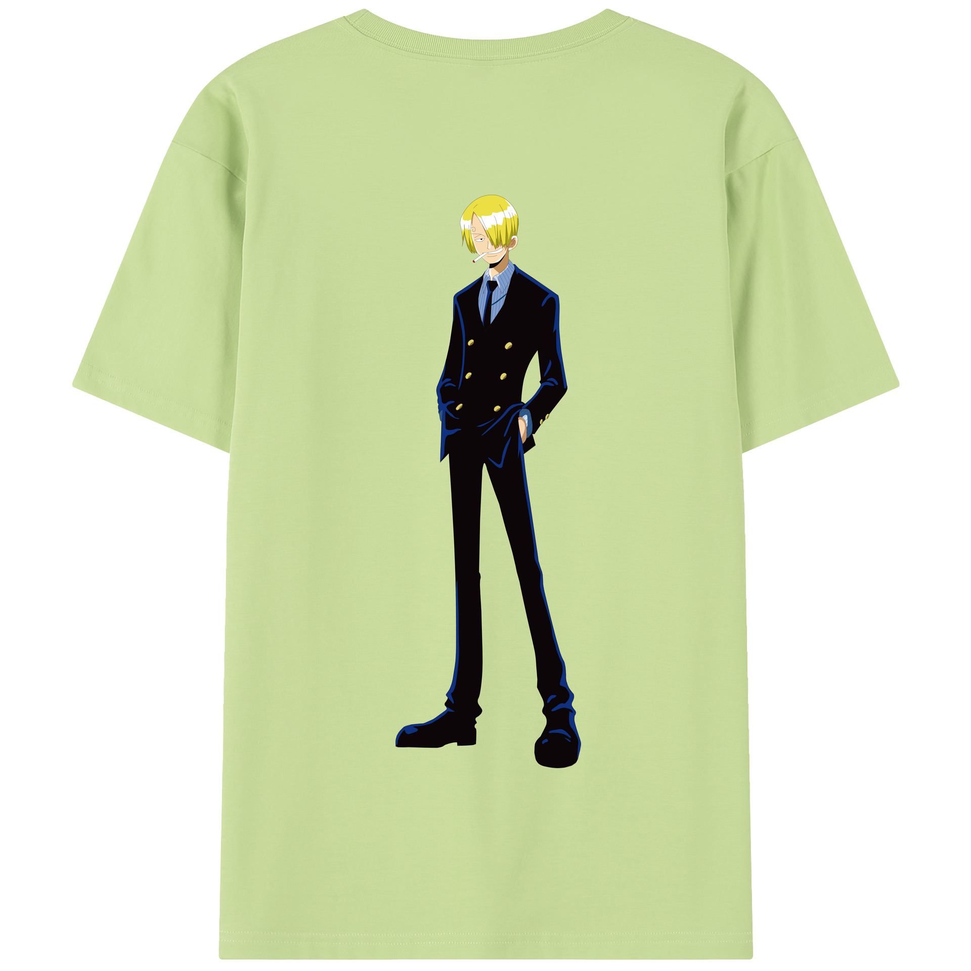 ワンピース サンジ ONE PIECE Sanji 綿100％半袖Tシャツ（背面プリント）